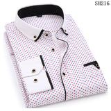 2021 Men Fashion Casual Long Sleeved Printed Shirt Slim Fit Male Social Business Dress Shirts Brand For Men Soft Comfortable