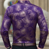 2021 New Social Long Sleeve Maple Leaf Designer Shirts Men Slim Fit Vintage Fashions Men&#39;s Shirt Man Dress Jersey Clothing 36565