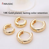 2021 New Simple Round Circle Hoop Earrings Plated Gold Korean Earring Jewelry Accessories For Women