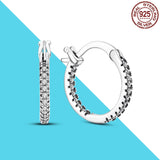 2021 New 925 Silver Charm Double Hoop Earrings Fit Original Brand Charms Diy Fine Jewelry Women Gift For Fine Earring Making