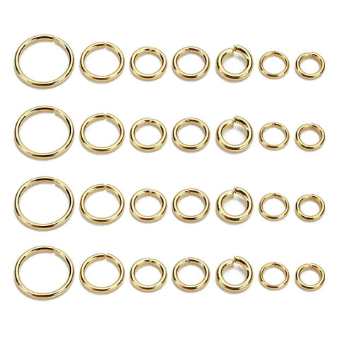 100Pcs/Lot Stainless Steel Open Jump Ring 4/5/6/8mm Dia Round Gold Color Split Rings For Diy Jewelry Making Findings Wholesale image