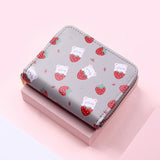 2021 New Women Cute Cartoon Wallet Small Zipper Girl Brand Designed Pu Leather Coin Purse Female Card Holder