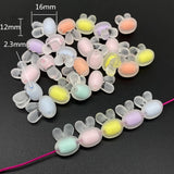 20 pcs Matte effect Heart Acrylic Beads Star Shape Beads Charms Bracelet Necklace Beads For Jewelry Making DIY Accessories