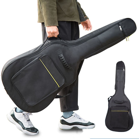 600D Waterproof Guitar Case Double Strap Padded Black Guitar Case Backpack Shoulder Strap Classical Guitar Bag for 40" 41" XAZ5 image