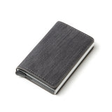 2021 Credit Card Holder Wallet Men Women RFID  Aluminium Bank Cardholder Case Vintage Leather Wallet with Money Clips