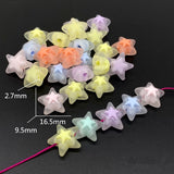 20 pcs Matte effect Heart Acrylic Beads Star Shape Beads Charms Bracelet Necklace Beads For Jewelry Making DIY Accessories