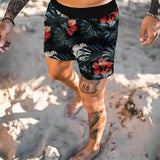 2021New Men swimwear Shorts Casual Quick Dry Summer Beach Swim Fashion Print Shorts Men&#39;s Cofortable Swimming Trunks Short homme