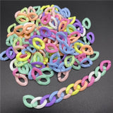 50pcs/Lot 16mm*11mm Acrylic Twisted Chains Assembled Parts Beads For Jewelry Making DIY Bracelet Necklace Earrings Accessories