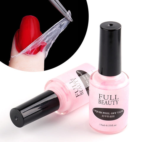 15ml Moisturizing Nail Latex Liquid Peel Off Tape Nail Care Anti-overflow Glue Edge Glue Tearable Skin Care Top Base Coat SA1825 image