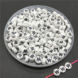 100pcs/lot 4x7mm Acrylic Spacer Beads Letter Beads Oval Alphabet Beads For Jewelry Making DIY Handmade Accessories