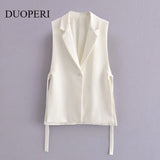 2021 Jacket Women Blazer Gilet Sleeveless Vest Fashion Casual Streetwear za Woman Waistcoat Tops veste femme