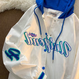 2021 spring letter jacket new all-match preppy style baseball hoodie women men's  loose thin casual lovers cool wear sweatshirt