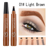 5 Colors Eyebrow Pen 3D Microblading Waterproof 4 Fork Tip Eyebrow Tattoo Pencil Fine Sketch Eye Brow Pen Makeup Woman Cosmetics