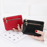 2021 New Leather Coin Purse Women Mini Change Purses Kids Coin Pocket Wallets Key Chain Holder Zipper Pouch Card Holder Wallet