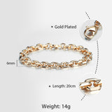 20cm Bracelets For Women Men 585 Rose Gold Curb Snail Foxtail Venitian Link Chains Bracelet on hand Fashion Jewelry Gifts