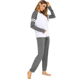 2020 Plus Size 2 Piece Set Women Outfit LOVE Letter Print High Neck Hoodies Sweatshirt Pants Tracksuit Streetwear Casual Suit