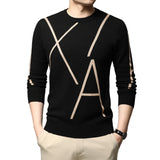 2021 New Fashion Brand Knit High End Designer Winter Wool Pullover Black Sweater For Man Cool Autum Casual Jumper Mens Clothing