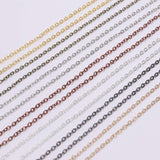 5 m/lot Gold/Bronze Plated Necklace Chain For Jewelry Making Findings DIY Necklace Chains Materials Handmade Supplies