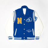 2021 Bomber Baseball Jacket Women Streetwear American Football PU Leather Outwear Women's London Neutrals Blue Varsity Jackets