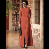 2020 Women Fashion Sets Muslim Suit Islamic Clothing Office Lady Long Sleeve Elegant Dress and Pants Turkish Dresses Arabic