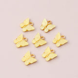 10pcs 13x13mm 9 Color Resin Animal Butterfly Charms for Jewelry Making Pendants Necklaces Cute Earrings DIY Handmade Accessories