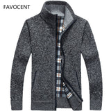 2021 Autumn Winter Men&#39;s Sweater Coat Faux Fur Wool Sweater Jackets Men Zipper Knitted Thick Coat Warm Casual Knitwear Cardigan