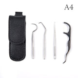 1Set Metal Stainless Steel Oral Cleaning Tooth Flossing Artifact Portable Pendant Toothpick Tube Stronger Dental Floss