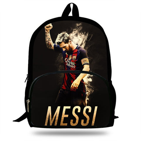 16-Inch Children Messi Football Super Star Printing School Bags For Teenagers Mochila Backpack Kids Boys Daily Book Bag image