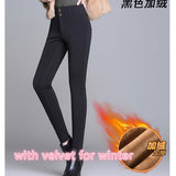 2020 New Fashion High Waist Autumn Winter Women Thick Warm Elastic Pants Quality S-5XL Trousers Tight Type Pencil Pants