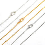 12Pcs/Lot Gold Silver Color 40cm Flat Cross O-Chains For Women Simple Necklace Jewelry