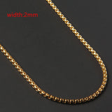 2020 Classic Rope Chain Men Necklace Width 2/3/4/5 MM Stainless Steel Figaro Cuban Chain Necklace For Men Women Jewelry