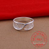 100% 925 Sterling Silver Jewelry Vintage hollow Pattern Couple&#39;s Wedding Silver Rings for Women Men Fashion Anel De Prata Bijoux