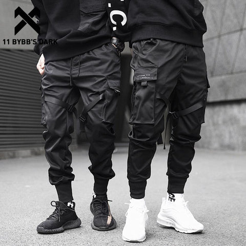 11 BYBB'S DARK  Men Joggers Pants Multi-pocket Elastic Waist Harem Pants Men Hip Hop Streetwear Sweatpants Pencil Pants Techwear image