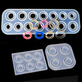 6/14 Hole Rings Mold Handmade DIY Making Ring Jewelry Silicone Mold Crystal Epoxy Mould Epoxy Resin For Jewelry Making