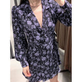 2021 New Women Printed Blazer-Jumpsuit V-neck Long Sleeves Playsuit Fashion casual Chic Lady Woman Jumpsuit