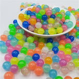 6/8/10/12mm Luminous Beads For Jewelry Making Glow In The Dark Acrylic Beads Bracelet Beaded Necklace DIY Woman Men Hole 2mm