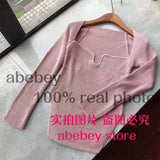 2021 new spring and summer fashion women clothes sqaure collar full sleeves elastic high waist sexy pullover WK080