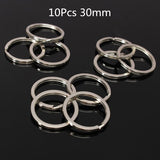 10/50pcs Metal Keychains with Split Ring link chain Key rings Keyfob Key Pendants Holder Rings DIY Key Chains Keyring Wholesale