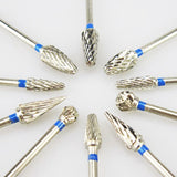 10pcs/box  Tungsten Steel Dental Carbide Burs Lab Burrs Tooth Drill Dental Lab Materials