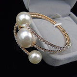 2021 Trendy Rhinestone Silver Plated  jewelry pearl bracelets pearl jewelry For Women Crystal Bangles & Bracelets gifts