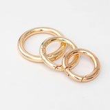 10Pcs Metal Purse Buckles 20/25/28/33mm Spring O Ring Round Carabiner Snap Hook Spring Keyring Clasp DIY Jewelry Bag Accessories