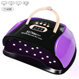 2021 New Light UV LED 114W/72W/54W/36W Nail Lamp for Manicure Fast Curing Drying Gel Polish Timer Auto Sensor Manicure Tools