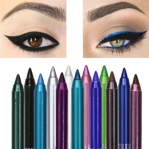 14 Colors Long-lasting Eye Liner Pencil Waterproof Pigment Blue Brown Black Eyeiner Pen Women Fashion Color Eye Makeup Cosmetic image