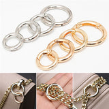 2Pcs Metal Spring O-Ring Buckles Clips Carabiner Purses Handbags Buckles Round Push Trigger Snap Hooks Carabiner Bag Accessories