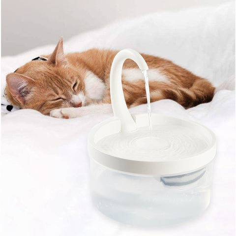 2L Cat Water Fountain LED Blue Light USB Powered Automatic Water Dispenser Cat Feeder Drink Filter For Cats Drinking Fountain image