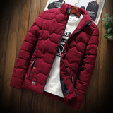 2021 Autumn Winter Mens Cotton Padded Jackets Men&#39;s Fashion Casual Outdoor Jackets Warm Coat Male Outwear Thicken Down Coats