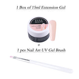 1Box Nail Extension Gel Pink White Clear Poly Builder UV Gel For Nails Finger Extensions Form Tips French Nail Art Tool LY1623-1